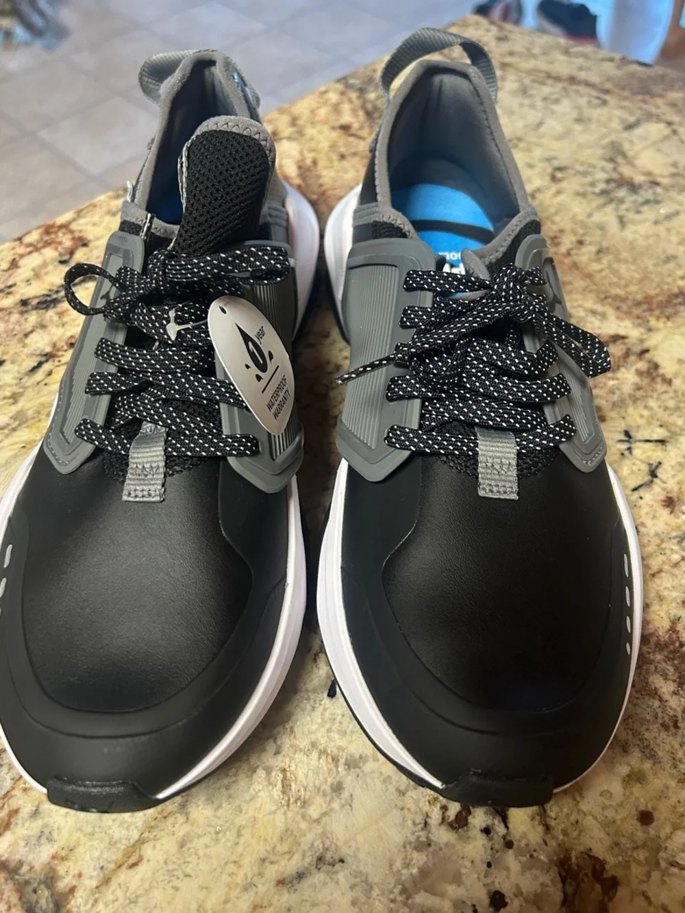 NWT Puma Golf System Waterproof Men 9 Black/Gray Low-Top Sneaker Athletic Shoes